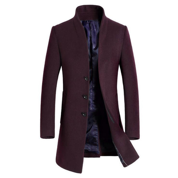 men's woolen coat, European and American casual woolen windbreaker coat, large M-6XL in stock