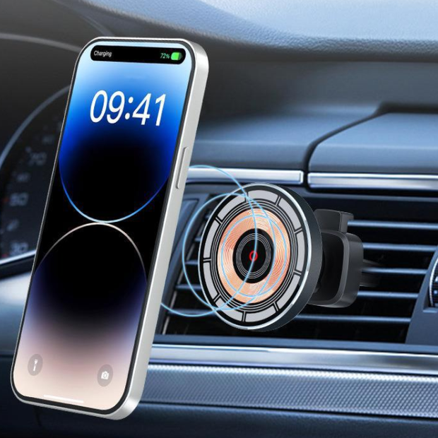 15W Magnetic Fast Car Charger Wireless Phone Stand Magnetic Mount Holder Qi Car Wireless Charger
