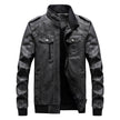 New Autumn and Winter Men's Leather Jacket Motorcycle Baseball Jacket Plus Size