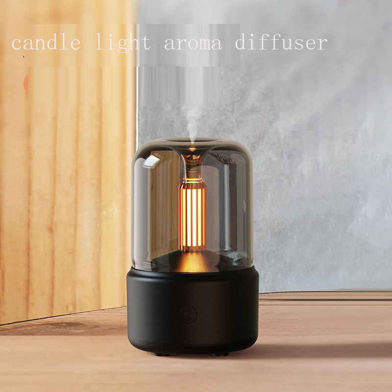 Candlelight Aromatherapy Machine Home Atmosphere Light Essential Oil Diffuser Desktop Silent Humidifier