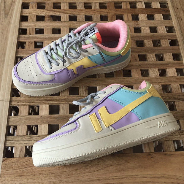 Spring Korean xue sheng ban xie wang Red Little Daisy Sports Shoes White Shoes Woman Shoes Sneakers