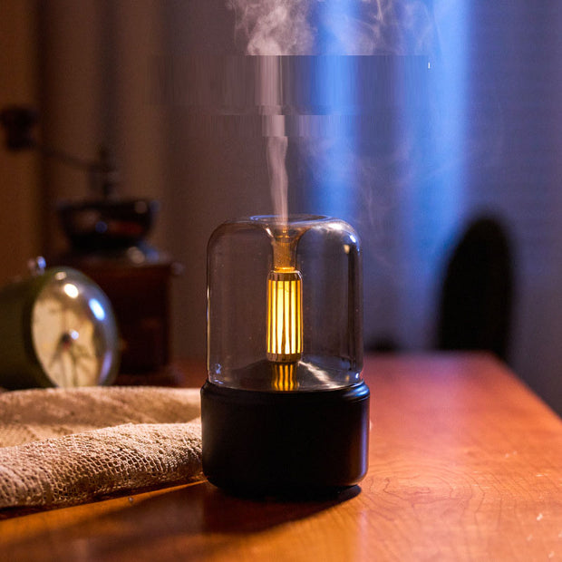 Candlelight Aromatherapy Machine Home Atmosphere Light Essential Oil Diffuser Desktop Silent Humidifier