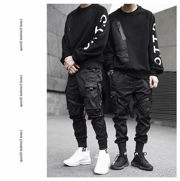 Ins super hot pants China-Chic concealer leggings large pocket casual loose fashion brand overalls