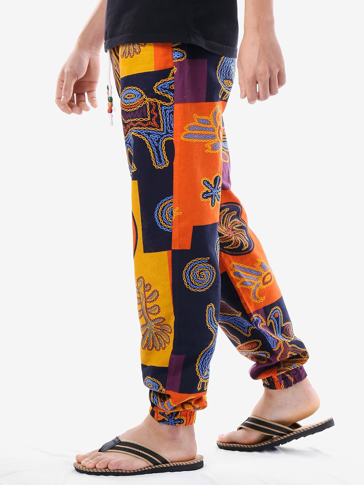 Tribal Print Drawstring Pants
