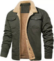 Men's jacket with plush cotton fabric, casual jacket, men's jacket