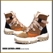 New High Top Multi Color Motorcycle Ankle Sneakers Suede Leather Casual Shoe Platform Wedge Comfortable Luxury Women Winter Boot