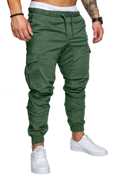 Pantalones de trabajo nuevos con múltiples bolsillos, pantalones casuales de tela tejida para hombre, leggings para hombre