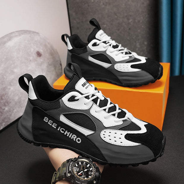 Men's Shoes Colorful Package Bottom Shoes Comfortable Leather Inside High Casual Sports Trend