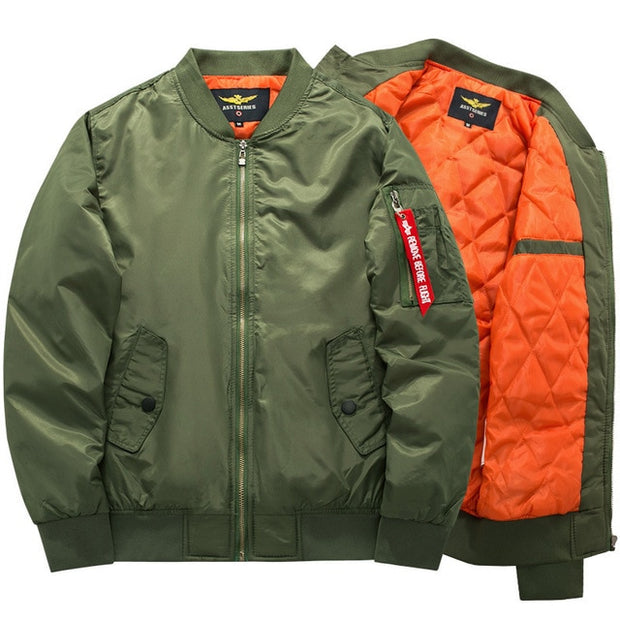 Ma1 Thick And Thin Army Green Military Motorcycle Ma-1 aviator Pilot Air Men Bomber Jacket
