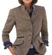 Multi button color blocking spring new women's woolen jacket