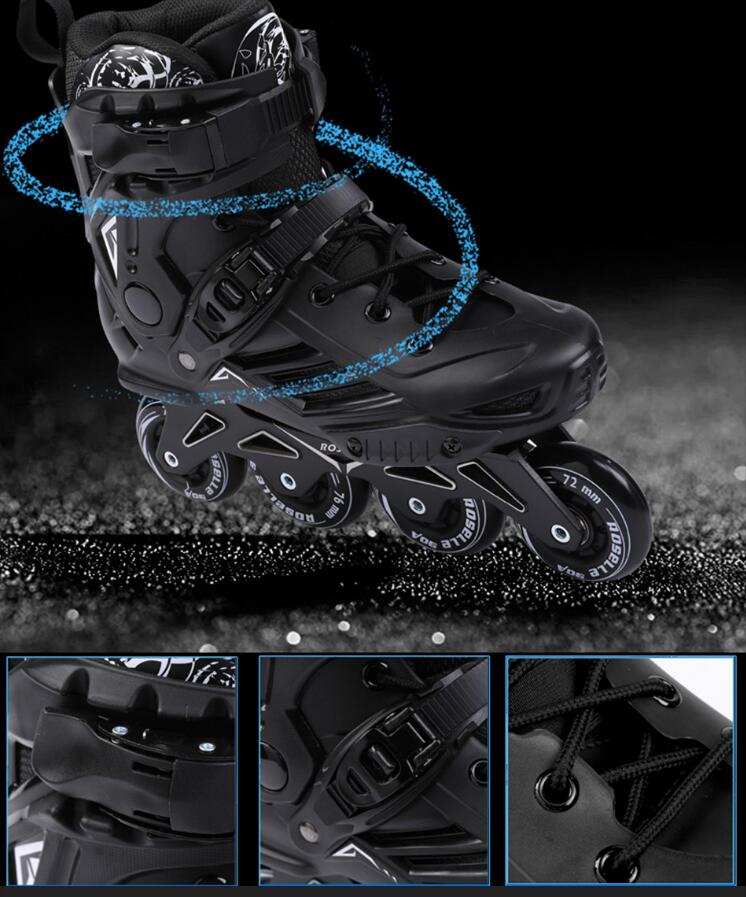 Inline Skates Professional Slalom Adult Roller Skating Shoes Sliding Free Skate Patins Size 35-46