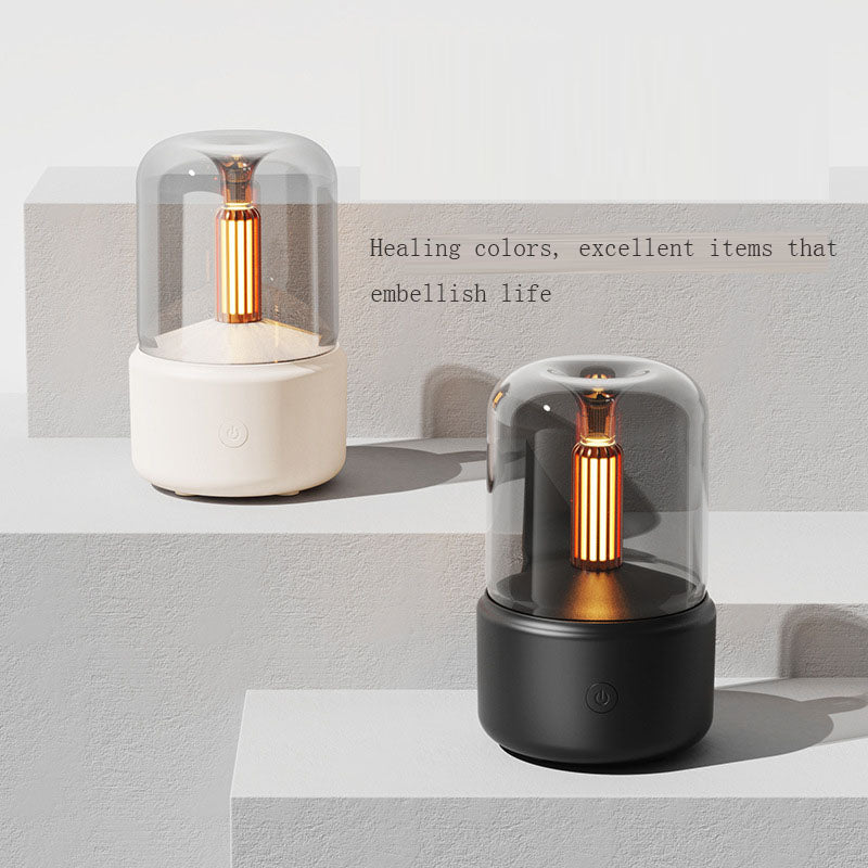 Candlelight Aromatherapy Machine Home Atmosphere Light Essential Oil Diffuser Desktop Silent Humidifier