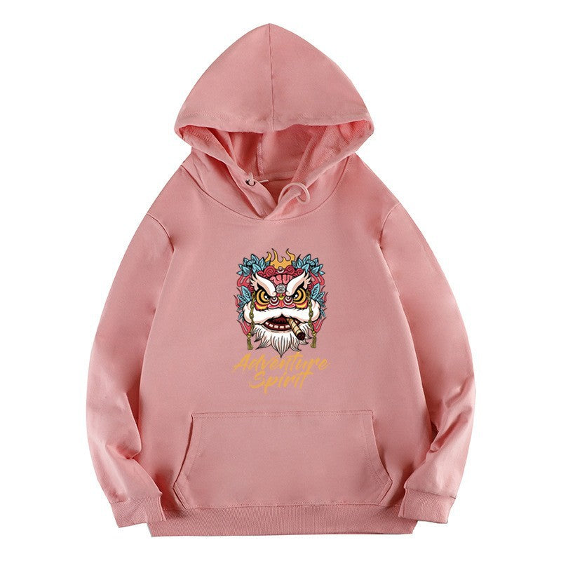Mena Sweater Hooded Spring and Autumn Ins Trendy Brand New China Chic Lovers Autumn and Winter Plush Coat