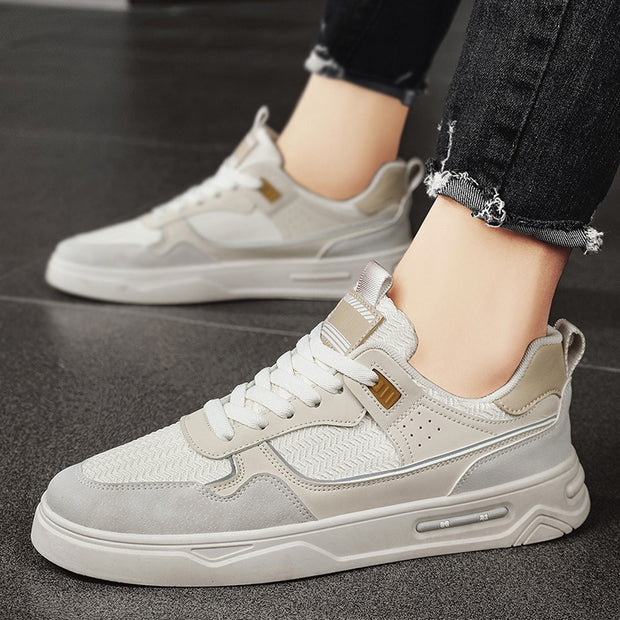 Nuevos zapatos de skate de colores para hombre con parte superior baja de malla, zapatos deportivos casuales transpirables, zapatos de tendencia de moda para hombre