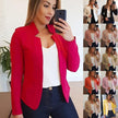 Spring And Summer Small Suit Long Sleeve Solid Color Cardigan Coat Women's Suit
