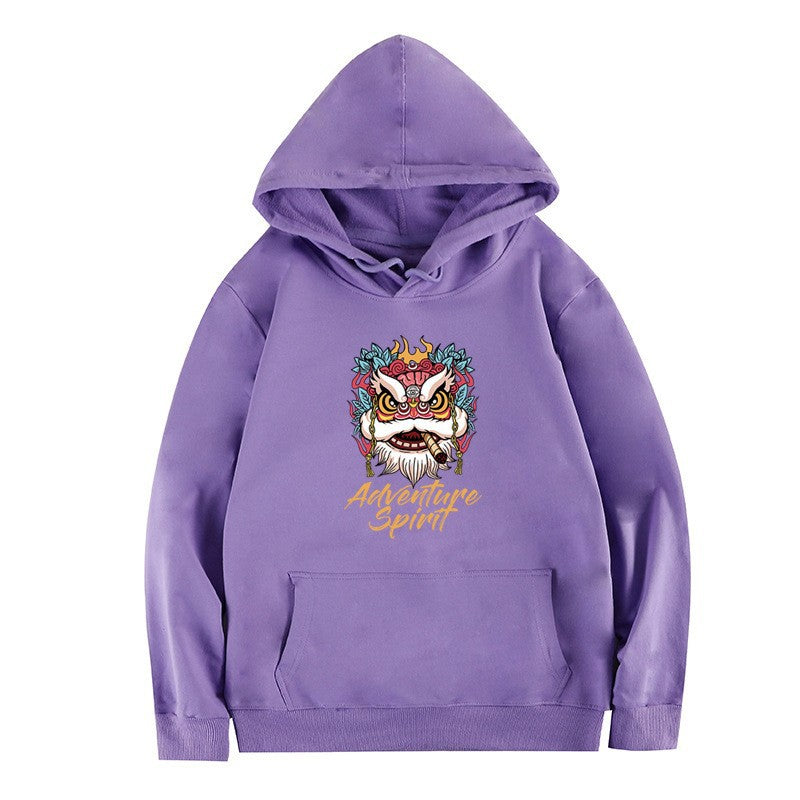 Mena Sweater Hooded Spring and Autumn Ins Trendy Brand New China Chic Lovers Autumn and Winter Plush Coat