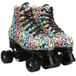 Outdoor Quad Roller Skate Sneaker Skating  Blade Leopard Pattern  Breathable Abec-7 4 Wheels Shoes
