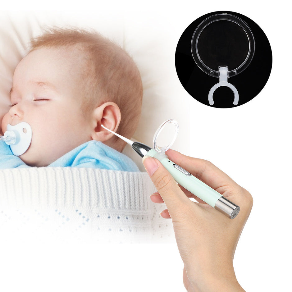 Illuminated Ear Scoop Ear Cleaner Pick Earmuff Ear Pick Visual Ear Scoop Children's Luminous Earwax Tweezers Set