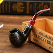 Snake Scale Resin Pipes Chimney Double Filter Wood Smoking Pipe Herb Tobacco Pipe Cigar Narguile Weed Grinder Smoke