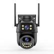 Dual screen wireless 360 degree mobile remote outdoor WiFi camera monitoring