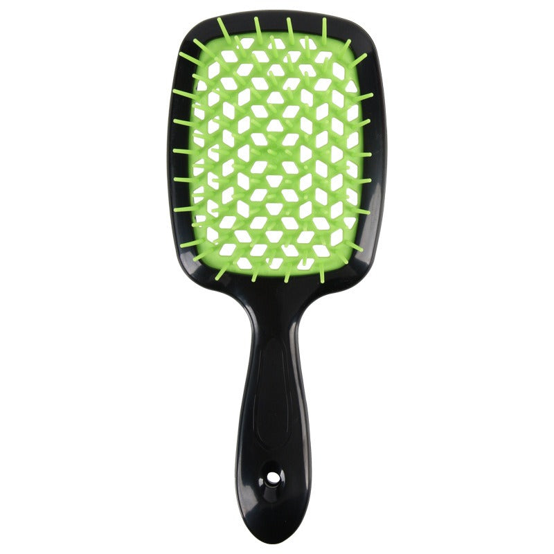 Peine de masaje hueco en forma de panal, peine de rejilla para cabello liso, peine de doble propósito para cabello liso seco y húmedo, peine para peinar cabello rizado y esponjoso