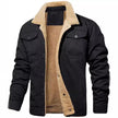 Men's jacket with plush cotton fabric, casual jacket, men's jacket