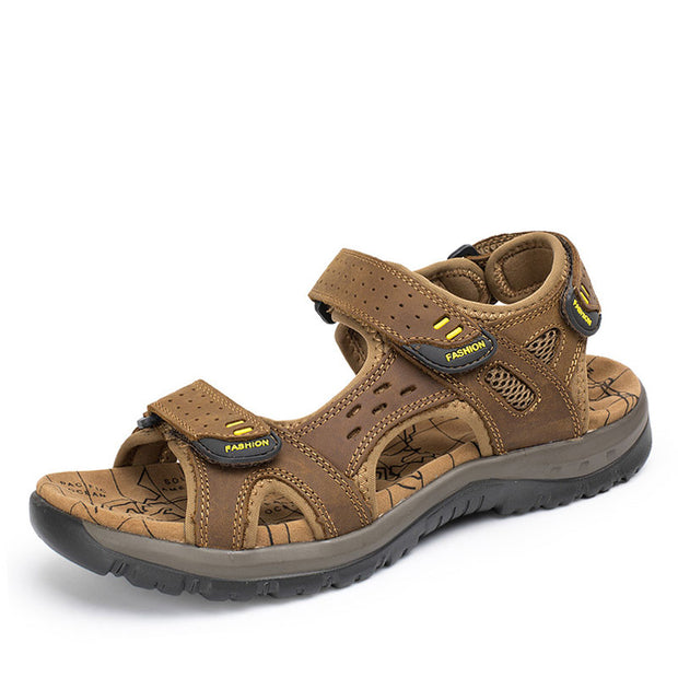 Summer Leisure Beach Men Shoes High Quality Leather Sandals The Big Yards Men's Sandals