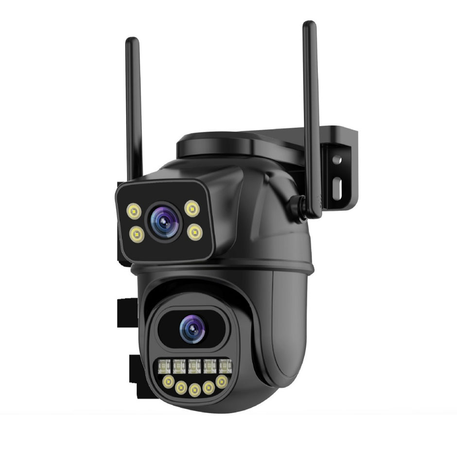 Dual screen wireless 360 degree mobile remote outdoor WiFi camera monitoring
