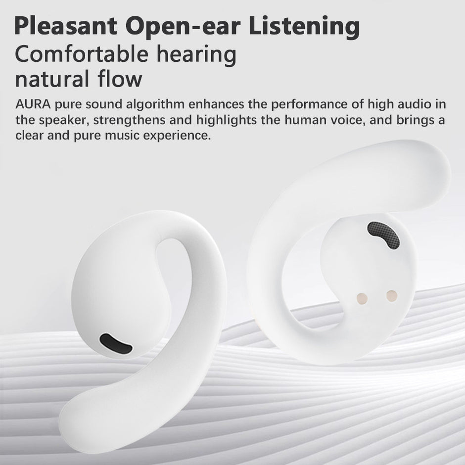 Frosted H8 Bluetooth Earphones with Ultra Long Battery Life OWS Non In Ear External Hanging Wireless Earphones