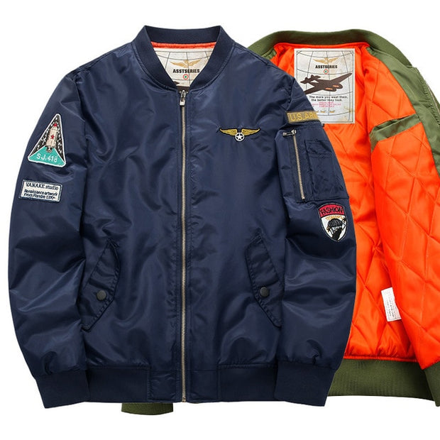 Ma1 Thick And Thin Army Green Military Motorcycle Ma-1 aviator Pilot Air Men Bomber Jacket