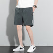 Shorts Mens New Quarter Pants Mens Solid Color Straight Tube Quick Drying Ice Silk Pants Korean Version Large Beach Pants