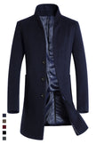 men's woolen coat, European and American casual woolen windbreaker coat, large M-6XL in stock