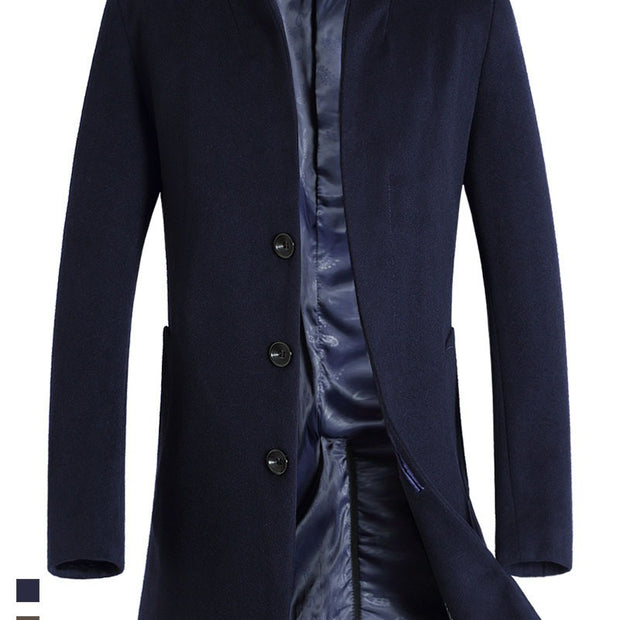 Abrigo de lana para hombre, abrigo cortavientos de lana informal europeo y americano, talla grande M-6XL en stock