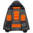Women's Heating Cotton-padded Coat Dual-control Switch USB Charging