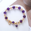 Korean Style Fashionable Simple Elegant Amethyst Beaded Bracelet
